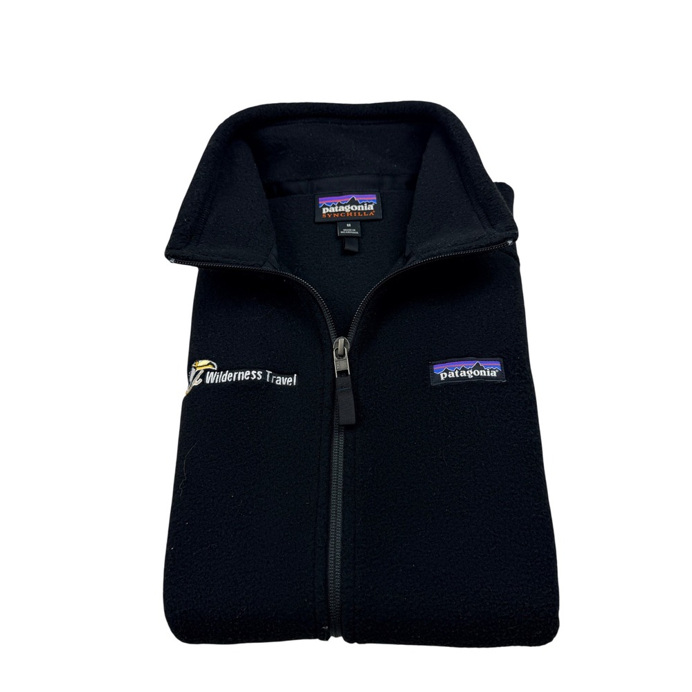 Patagonia Synchilla Full Zip Fleece Vest Black Womens Medium‎ Wilderness Travel